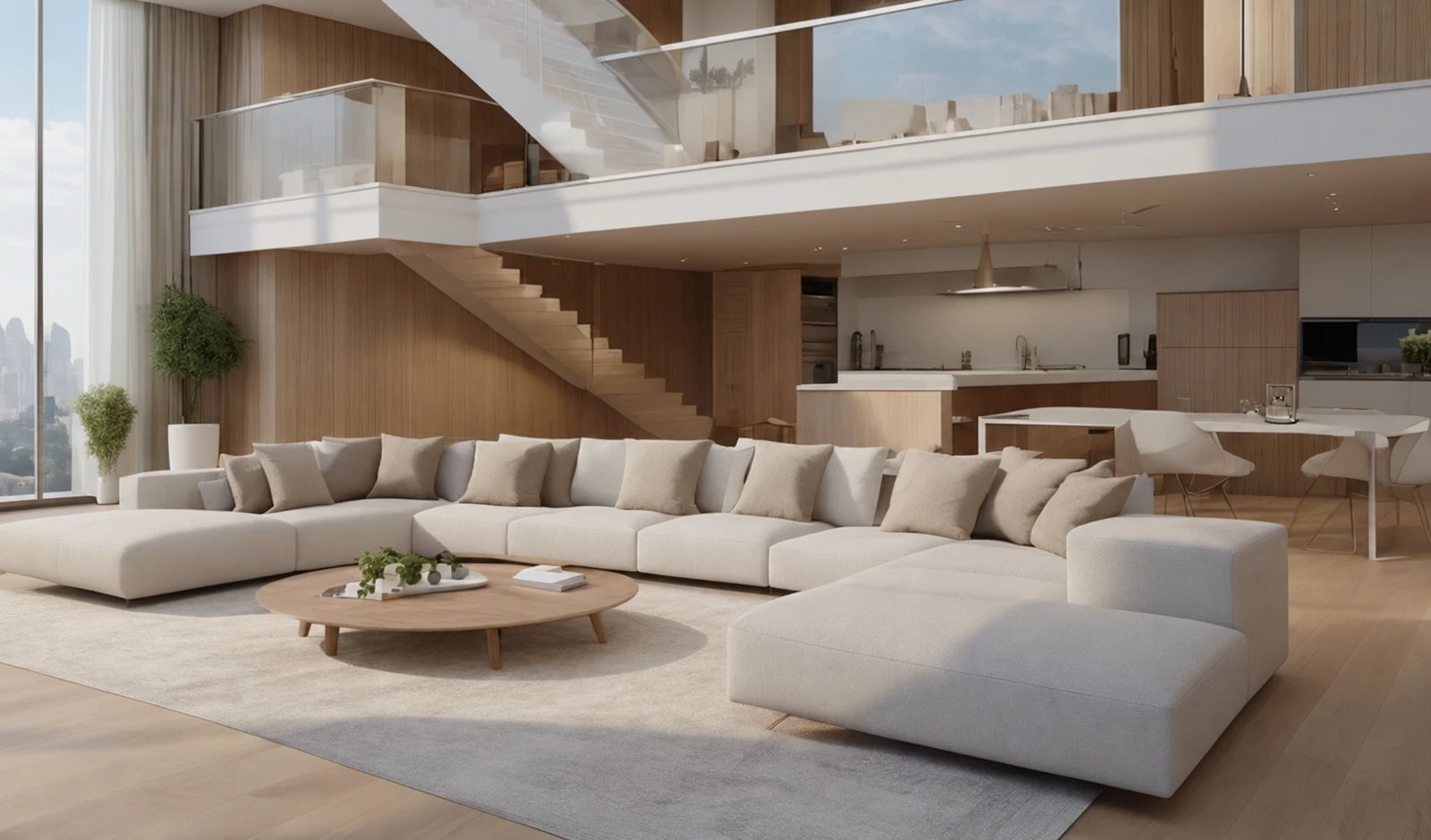 Warm contemporary living room
